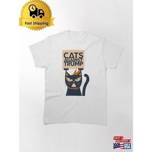 Cats Against Trump Political Satire Meme Graphic Unisex T-Shirt
